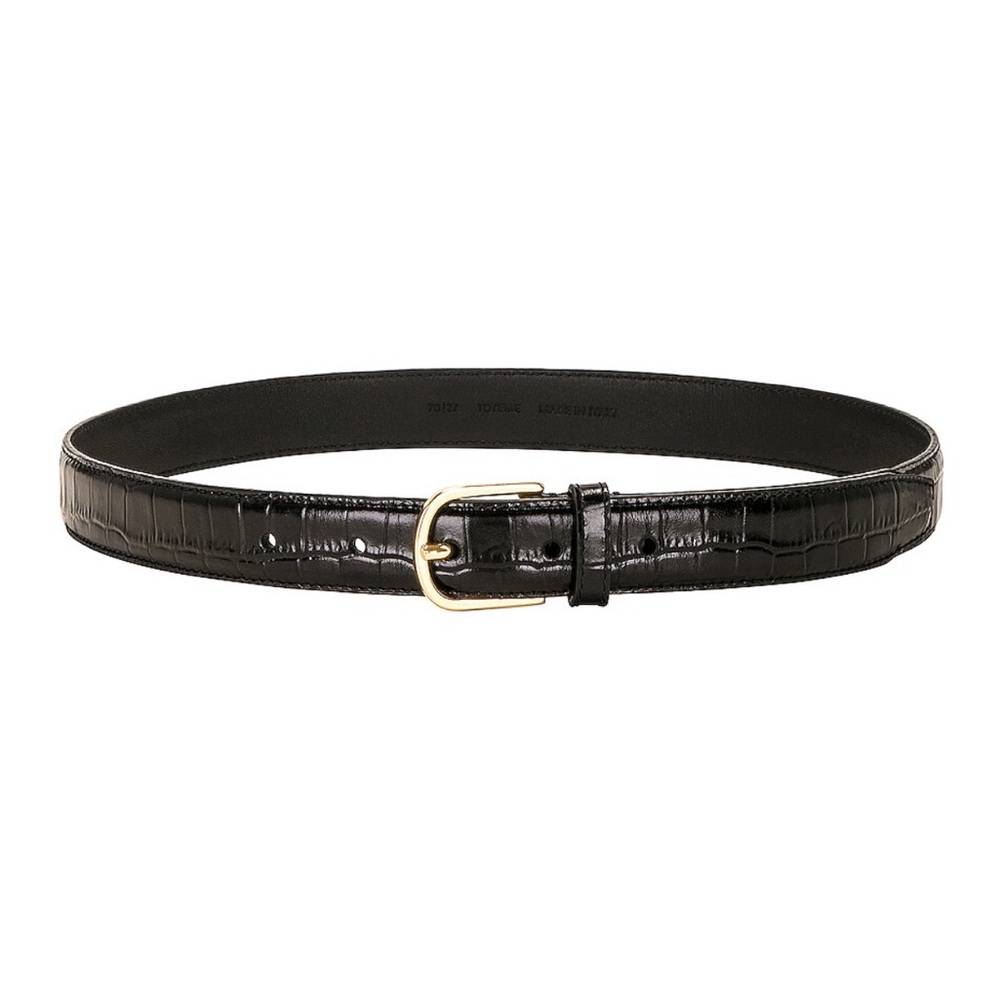 Toteme Croc Embossed Leather Belt